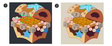 Two background color variations