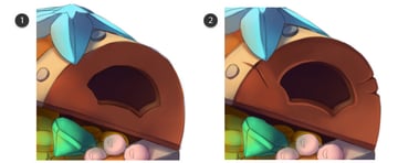 Close-up of the side