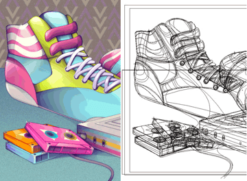 Clean shapes with gradients