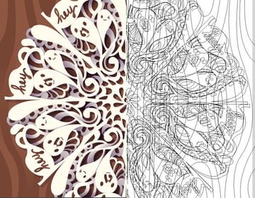 Digital Snowflake Outlines