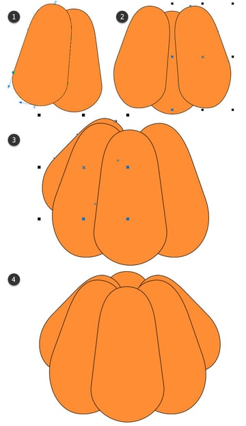 Copy and Paste Objects to Create  Pumpkin