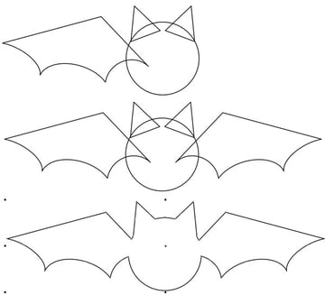 Weld the shapes together to create your bat