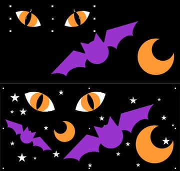 Add five-pointed stars to the design