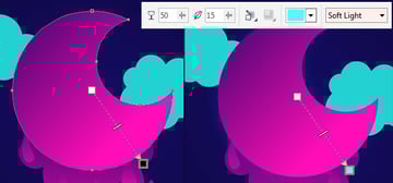 Change a drop shadow into an outer glow