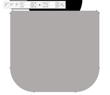 alter the large rectangles corner radii