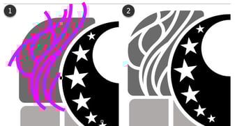 delete the curves from the corner shape