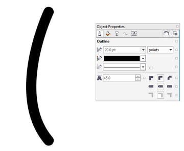 draw a curved leg