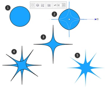 distorted circles form sparkles