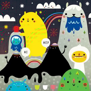 Hi Hey Vector design