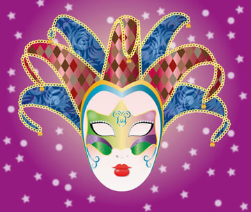 Lysmar Acevedo got inspired and created a colorful vector carnival mask with Diana Tomas fantastic tutorial