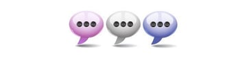 User tryonandon joined us on the calable side and created this colorful set of glossy speech bubble icons from a tutorial by Iaroslav Lazunov