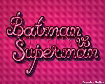 Galina Cuznetova payed homage to two superb superheroes on a glossy text effect tutorial by Samuel Mensah