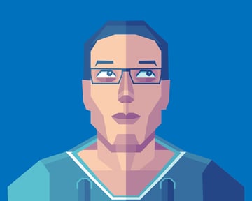 Joshua Kipper shared his self portrait from a geometric illustration tutorial by Beto Garza 