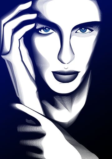 Noor Knoor shared their own beautiful result from a halftone portrait tutorial by Cristiano Siqueira