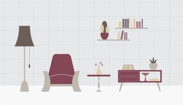 Jiyu Kim shared their beautifully toned version of a modern living room illustration from a tutorial by Nataliya Dolotko