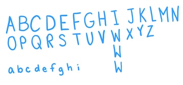 Sketch out your letters