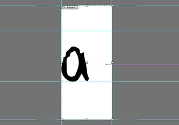 Place each letter on your Artboard