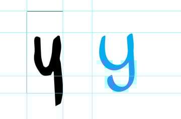 Some letterforms change when you refine them