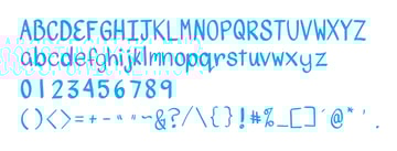 Complete all 89 of your glyphs for your fontface
