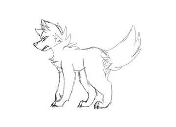 User felisvulpes shared their inspired take on a wolf and dog anatomy drawing tutorial from Monika Zagrobelna