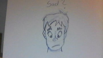 User George commented with his result from a cartoon face drawing tutorial by Carlos Gomes Cabral