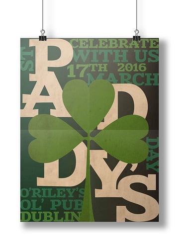 Witek Szwarcman commented with their version of a St Patricks Day-themed typographic poster design thanks to a tutorial by Grace Fussell