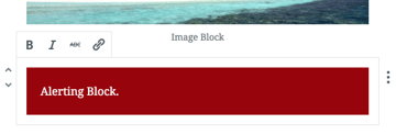 Alert Block in the Gutenberg Editor