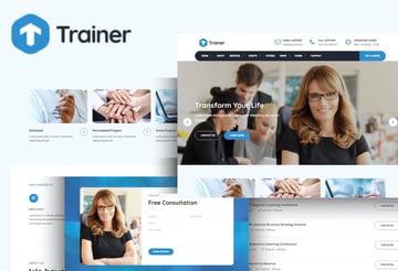 Trainer mentor coach website template 
