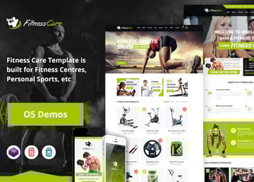 fitness care website template