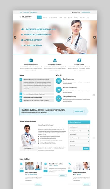 SoulMedic medical WordPress theme