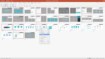 Eligiendo las diapositivas de la plantilla