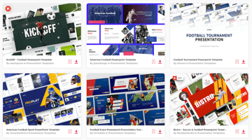 Football presentation templates on Envato Elements.