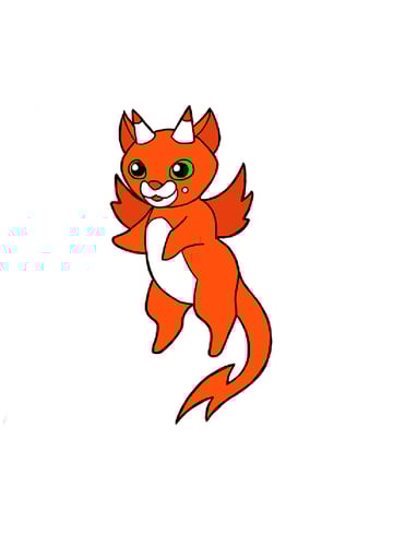 Monikas Mascot with Flat Color