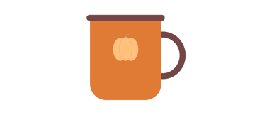 how to place the pumpkin illustration on the cup
