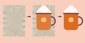 how to apply texture to the cup