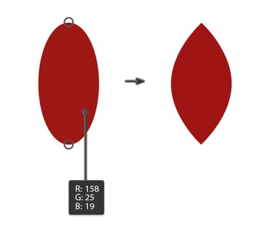 creating the poinsettia leaf shape