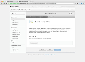 Upload CSR File and Generate in Member Center