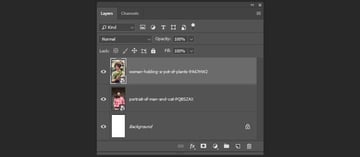 Converting the second image into the smart object
