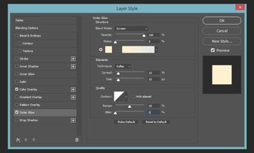 Creating the outer glow of the shape