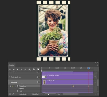 Creating the second keyframe for the second image