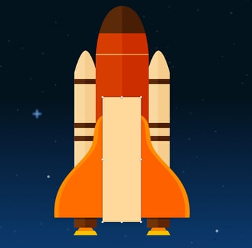 Create space shuttle body