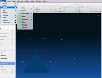 Create basic mountain peak shape