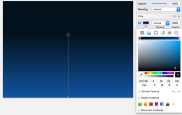 Set top color of the gradient