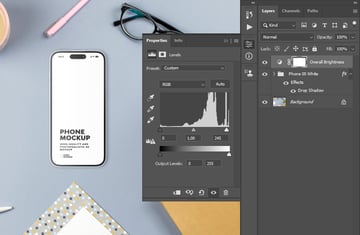 creating new levels adjustment layer