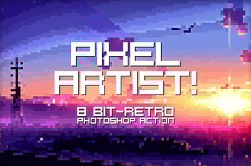 pixel artist photoshop action