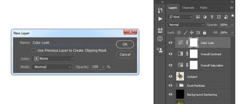 Creating new curves adjustment layer