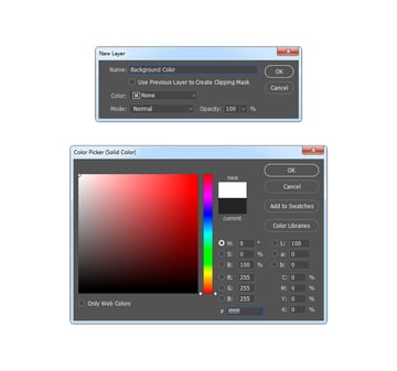 Creating new solid color fill layer