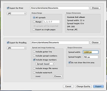 SmartAlbums Export Window