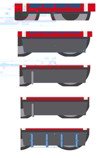 Adding rectangles under the front door