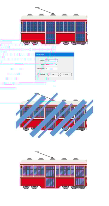 Creating the highlights in the windows